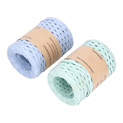 Greensen Raffia -Band Raffia Garn für DIY -Handwerkshuthandtasche, 2pcs 164 Yard Greensen Raffia -Band Raffia Garn für DIY -Handwerkshuthandtasche, 2pcs 164 Yard von Greensen