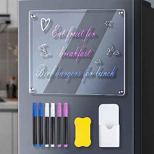 Magnetischer Acrylkalender für Kühlschrank Großer Acrylplaner -Board mit Markern und Radiergummi für die Planung von Aktivitäten (leer) von Greensen