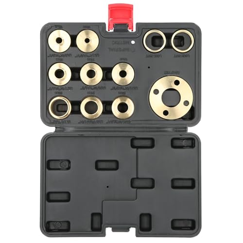 Messing Router Vorlagen Set 11-teiliges/Set Template Router Guides Kit mit Kontermutter Adapter Router Zubehör für Ausschnittarbeiten, Schwalbenschwanz, Scharnierfräsen von Greensen