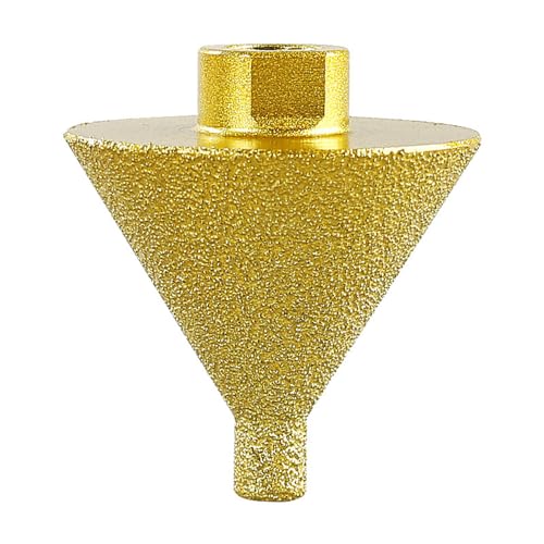 Schrägschloss Bit Countersink Bohrer Bitlochöffner für Fliesen Marmor Quarz Stein Granit Keramik mit Eingebautem Kühlwachs für Trockene Bohrungen (38 mm Durchmesser) (50 mm Durchmesser) von Greensen