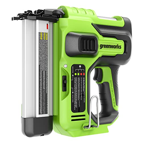 Greenworks 24 V 18 GA bürstenloser Nagler, schnurlose Heftpistole, nur Werkzeug Greenworks 24 V 18 GA bürstenloser Nagler, schnurlose Heftpistole, nur Werkzeug von Greenworks