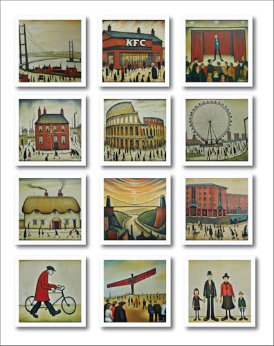 Greetingles Printed Collection Lowry Style Giclée für Büro, 240 g/m², quadratisch, 21 cm Greetingles Printed Collection Lowry Style Giclée für Büro, 240 g/m², quadratisch, 21 cm von Greetingles