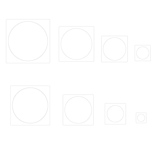 Kreis Malerei Schablone 8Pcs Set -8 verschiedene Größen Vorlagen für Malerei Sprühen, Sponge Roller Malerei, Kreide Zeichnung, DIY Handwerk(25, 22.5, 20, 17.5, 15, 12, 9, 6cm) von Grekywin