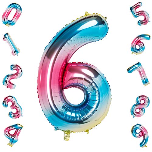 101,6 cm Regenbogen Jumbo Digital Gradient Zahl 6 Luftballons Riesige Riesenballons Folie Mylar Ballons für Geburtstag 101,6 cm Regenbogen Jumbo Digital Gradient Zahl 6 Luftballons Riesige Riesenballons Folie Mylar Ballons für Geburtstag von Gremode