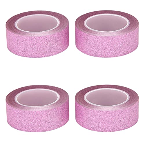Grendly Glitzer-Washi-Klebeband, selbstklebend, dekorativ, Bastelpapier, Rosa, 10 m, 4 Stück Grendly Glitzer-Washi-Klebeband, selbstklebend, dekorativ, Bastelpapier, Rosa, 10 m, 4 Stück von Grendly