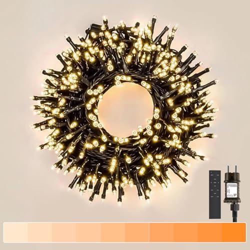 Gresonic 750LED Cluster-Lichterkette Strombetrieben mit Stecke, 20m 1800-3800K Dimmbar Warmweiß 9 Modi Außen & Innen Timer Fernbedienung IP44 Wasserdicht für Garten Hochzeit Weihnachten Party Gresonic 750LED Cluster-Lichterkette Strombetrieben mit Stecke, 20m 1800-3800K Dimmbar Warmweiß 9 Modi Außen & Innen Timer Fernbedienung IP44 Wasserdicht für Garten Hochzeit Weihnachten Party von Gresonic