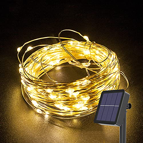 Gresonic Solar Kupferdraht Lichterkette Außen,100 LED Warmweiß Wasserdicht 8 Modi Solarlichterkette für Garten Terrasse Balkon Bäume,Lichtdraht Aussen Beleuchtung Deko zur Party Hochzeit Weihnachten Gresonic Solar Kupferdraht Lichterkette Außen,100 LED Warmweiß Wasserdicht 8 Modi Solarlichterkette für Garten Terrasse Balkon Bäume,Lichtdraht Aussen Beleuchtung Deko zur Party Hochzeit Weihnachten von Gresonic