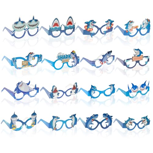 16 Stück Partybrille Papier Hai Partybrillen Hawaiian Partybrille Hawaiian Tropical Party Brille Foto Requisiten Witzige Sonnenbrillen Neuheit Partyzubehör Dekoration für Kinder Erwachsene 16 Stück Partybrille Papier Hai Partybrillen Hawaiian Partybrille Hawaiian Tropical Party Brille Foto Requisiten Witzige Sonnenbrillen Neuheit Partyzubehör Dekoration für Kinder Erwachsene von Grevosea