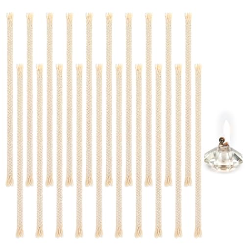 Kerzendocht 20 Stück Docht Baumwolldocht Kerzendochte für Kerzen 1/4" Ersatzdochte Haltbar Kerzendochte Runde Baumwolldochte für Öllampen 17cm Docht für Öllampen Dochte für Kerzen Candle Wick von Grevosea