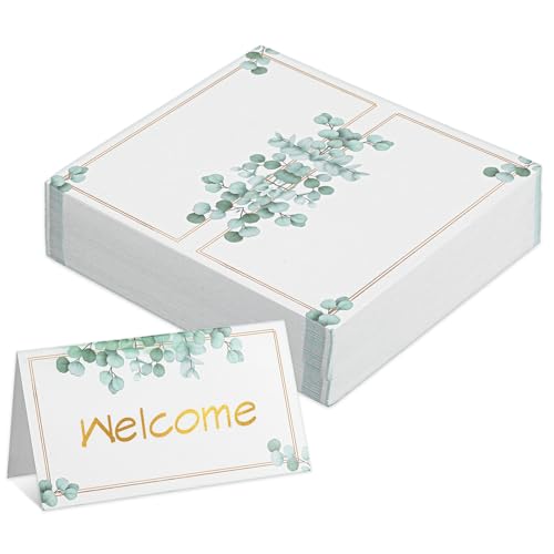 50 Stück Tischkarten Geburtstag Hochzeit Tischkarten Elegante Platzkarten Hochzeit Namensschilder Beschriften für Konfirmation Kommunion Taufe Feier-10 * 9cm(B) von Grevosea
