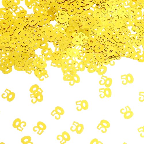 50. Geburtstag Deko Konfetti 15g Konfetti Zahl 50. Geburtstag Deko Goldene Goldrock Konfettis 50. Geburtstag Deko für Den Tisch, 50 Jahre Alte Geburtstage, Hochzeitstagsparty-Zubehör-15 G 50. Geburtstag Deko Konfetti 15g Konfetti Zahl 50. Geburtstag Deko Goldene Goldrock Konfettis 50. Geburtstag Deko für Den Tisch, 50 Jahre Alte Geburtstage, Hochzeitstagsparty-Zubehör-15 G von Grevosea