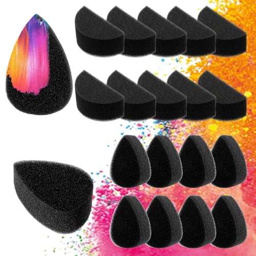 Grevosea 20 Stück schminkschwämme Face Paint Sponges Körperfarbe Schwämme Face Paint Sponges Make Up Malschwamm Gesichtsbemalungs Schwämme für Gesichtsbemalung für Erwachsene,Kunstwerke-2 Formen von Grevosea
