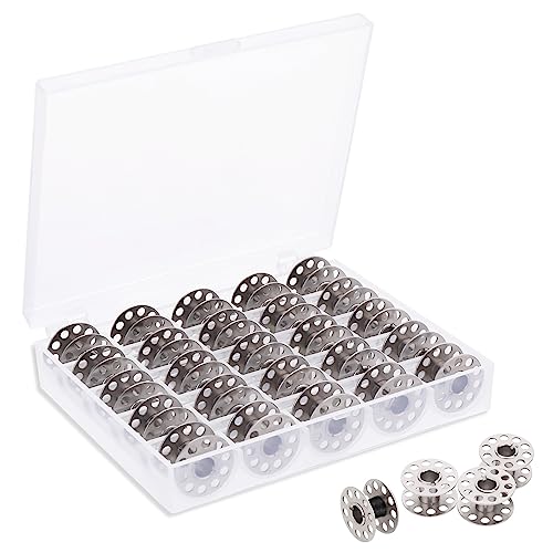 Spulen Nähmaschine 25 Stück Metall Spulen Metallspulen Reel für Nähmaschine unterfadenspule bobbins mit Aufbewahrungsbox Kompatibel nähmaschinen zubehör für Die meisten Nähmaschinen(2X2X1CM) Spulen Nähmaschine 25 Stück Metall Spulen Metallspulen Reel für Nähmaschine unterfadenspule bobbins mit Aufbewahrungsbox Kompatibel nähmaschinen zubehör für Die meisten Nähmaschinen(2X2X1CM) von Grevosea