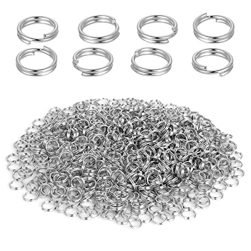 Grevosea 500 Stück Split-biegeringe 6mm Runder Schlüsselring Spaltringe Metall Silber Doppelring Biegeringe Split Ringe Biegeringe für Schlüsselanhänger-ring Clip Halsketten Armbänder Ohrringe Basteln von Grevosea