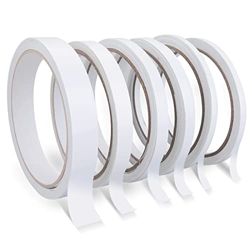 Grevosea 6 Rollen 10m Rollen Doppelseitiges Klebeband Set Klebeband Stark Doppel klebeband Bastelband Klebeband für Geschenke für Handwerk Klasse Büro 10 Meter Pro Rolle (width: 5mm/8mm/10mm/15mm) von Grevosea