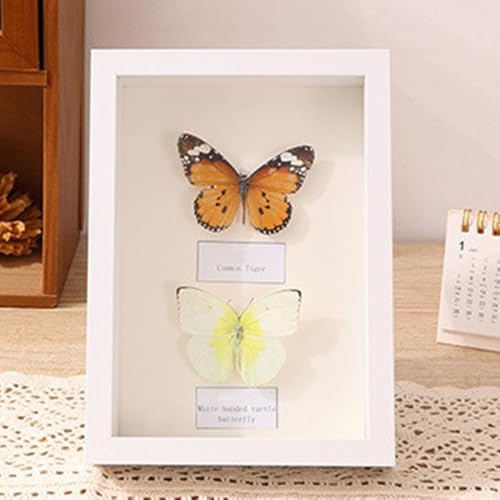 Grewod Bilderrahmen DIN A3 30x42 cm, Weiß Tief 5cm, Fotorahmen aus Holz MDF, Rechteck, Vertikalen oder Horizontalen zum Aufstellen von Grewod