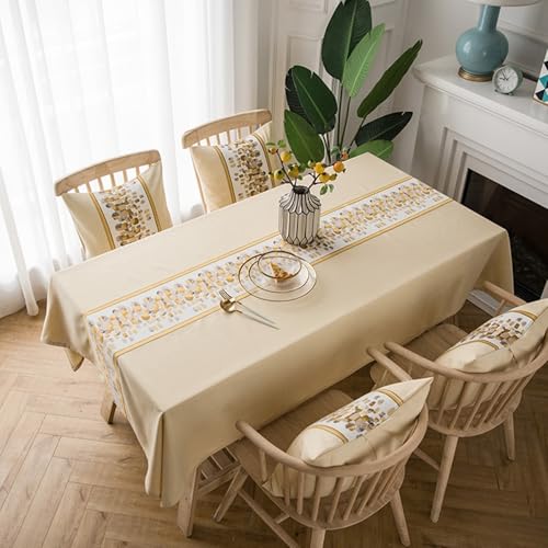 Grewod Tischdecke Party, 120 x 180 cm, Beige, Stil 5, Rechteckig, Polyester Tischtuch Stein Tischdecke Modern Esstisch von Grewod