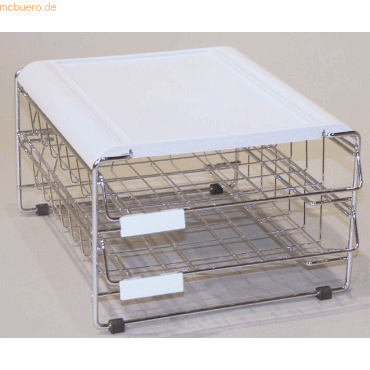 Grieshaber Briefablage-Gestell 2 Körbe Längsformat B4 chrom Grieshaber Briefablage-Gestell 2 Körbe Längsformat B4 chrom von Grieshaber