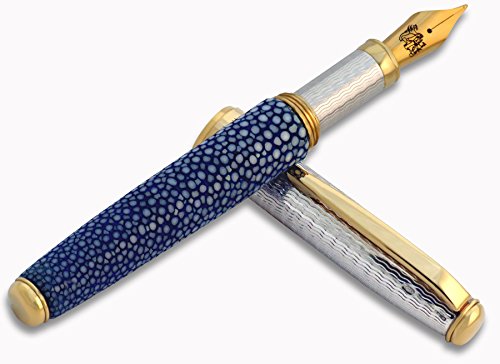 Füllfederhalter in Stachelrochen und massivem Sterling Silber 925 von Grifos Writing Istruments