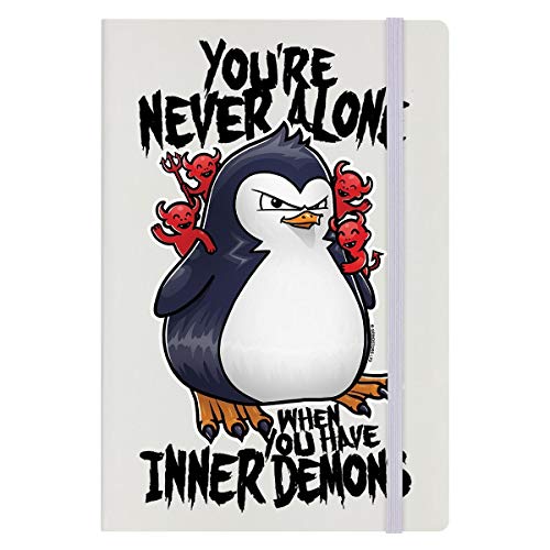 Psycho Penguin A5 Notizbuch Hardcover Inner Demons 14 x 21 cm creme von Grindstore