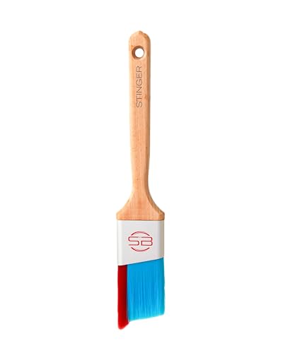 Gripper Cloth Stinger Red Tip 5,1 cm – Professioneller Innenwinkel-Pinsel mit Fill-A-Blend-Technologie – Trimmpinsel zum Streichen von Wänden, Schneiden und Kanten – abgewinkelter Innenpinsel von Gripper Cloth