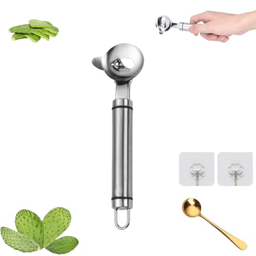 Cactus Peeler Spoon, Stainless Steel Cactus Peeler,2025 Upgrade Pelador De Nopales Con Espinas, 7.2x1.8in Multifunctional Cactus Peeling Knife With Long Handle For Kitchen Cooking (1pcs) von Grolomo