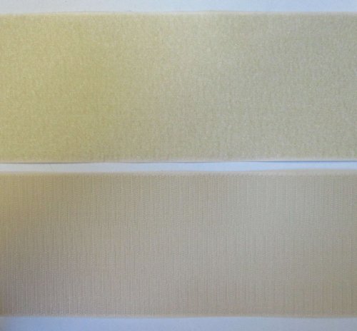 0,5 m Klettband Haken- und Flauschband 100 mm beige zum Nähen von Großhandel für Schneiderbedarf