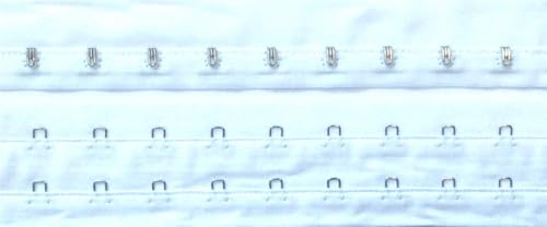 1 m Haken- und Augenband weiß von Großhandel für Schneiderbedarf