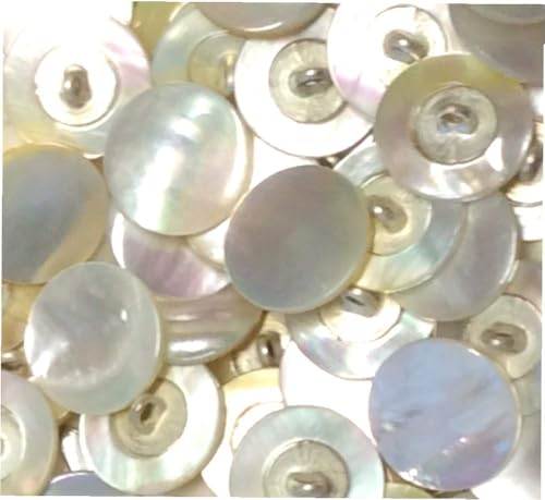 15 Knöpfe Echt Perlmutt Natur 15 mm mit Steg zum Annähen 15 Knöpfe Echt Perlmutt Natur 15 mm mit Steg zum Annähen von Großhandel für Schneiderbedarf