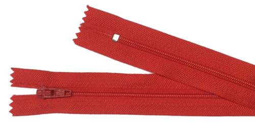 2 Reißverschlüsse für Bettwäsche nicht teilbar 80 cm rot 2 Reißverschlüsse für Bettwäsche nicht teilbar 80 cm rot von Großhandel für Schneiderbedarf