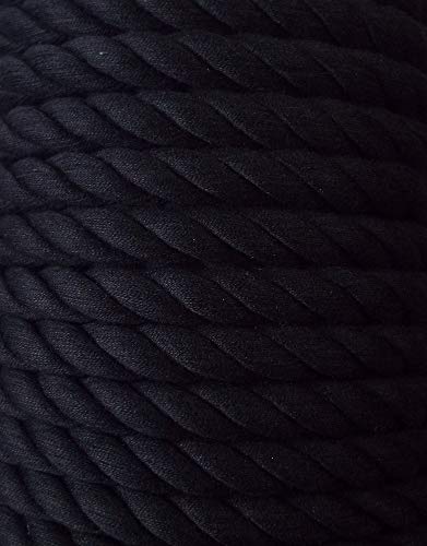 2 m Baumwollkordel 10 mm schwarz von Großhandel für Schneiderbedarf