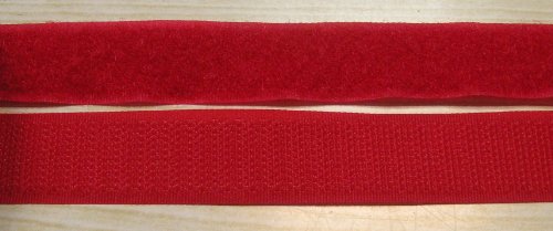 2 m Klettband Haken- und Flauschband 20 mm rot zum Nähen 2,49€/m von Großhandel für Schneiderbedarf