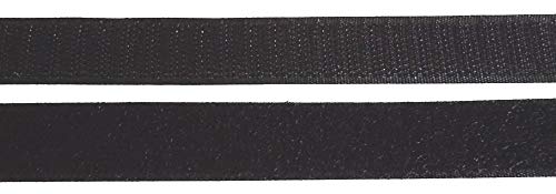 2 m Klettband Haken- und Flauschband 20 mm schwarz zum Nähen von Großhandel für Schneiderbedarf