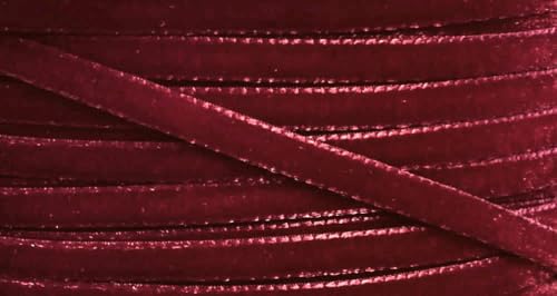 2 m Samtband 5 mm dunkelrot 2 m Samtband 5 mm dunkelrot von Großhandel für Schneiderbedarf