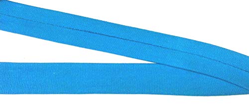 3 m Jersey Einfassband elastisch 20 mm vorgefalzt tuerkis von Großhandel für Schneiderbedarf
