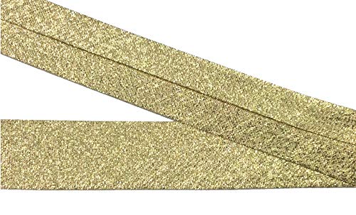 3 m Lurex-Schrägband Gold 20 mm vorgefalzt 3 m Lurex-Schrägband Gold 20 mm vorgefalzt von Großhandel für Schneiderbedarf