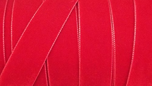 3 m Samtband 16 mm rot von Großhandel für Schneiderbedarf