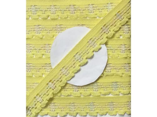 3 m Wäschespitze elastisch 12 mm gelb/multicolor von Großhandel für Schneiderbedarf