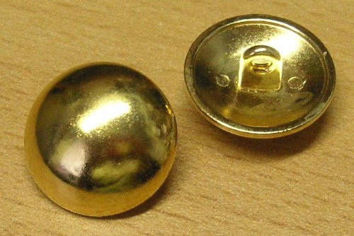 5 Knöpfe 20mm gold glänzend für Uniformen von Großhandel für Schneiderbedarf