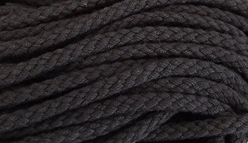 5 m Baumwollkordel 5 mm dunkel grau von Großhandel für Schneiderbedarf