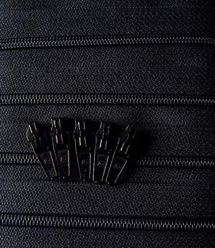 5 m Reißverschlüsse endlos schwarz incl. 5 Schieber 4 mm-Spiral Kette 5 m Reißverschlüsse endlos schwarz incl. 5 Schieber 4 mm-Spiral Kette von Großhandel für Schneiderbedarf