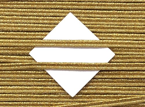 5 m Soutache 4 mm Lurex gold für Uniformen von Großhandel für Schneiderbedarf