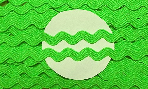 Großhandel für Schneiderbedarf 5 m Zackenlitze Neon Grün 8 mm 100% Polyester waschbar bei 30° Made in Germany von Großhandel für Schneiderbedarf