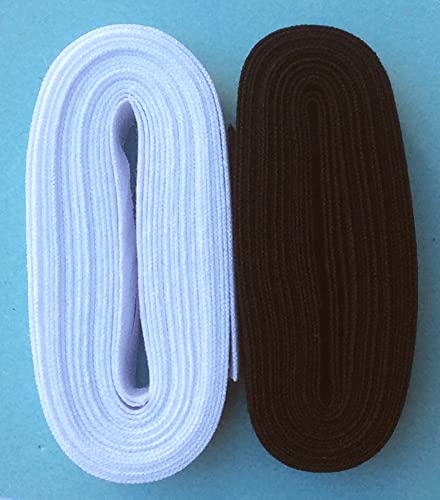 6 m Baumwoll-Schrägband 20 mm schwarz + weiß je 3 m von Großhandel für Schneiderbedarf