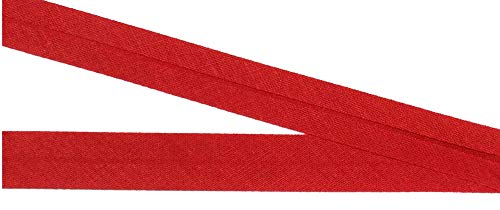 9 m Baumwollschrägband rot 20 mm vorgefalzt 0,77 €/m von Großhandel für Schneiderbedarf
