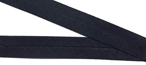 9 m Baumwollschrägband schwarz 20 mm vorgefalzt von Großhandel für Schneiderbedarf