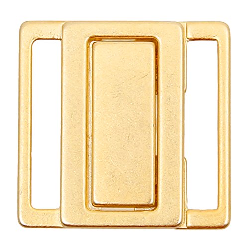 Bikiniverschluss Metall gold 30 mm Stegbreite von Großhandel für Schneiderbedarf