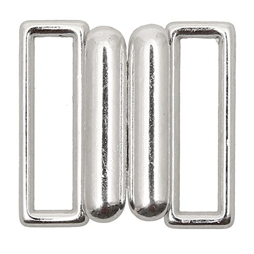Bikiniverschluss Metall silber Steg 20mm Bikiniverschluss Metall silber Steg 20mm von Großhandel für Schneiderbedarf