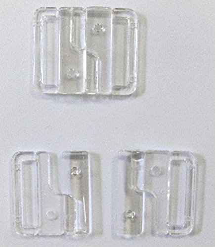 Großhandel für Schneiderbedarf 2 Bikiniverschlüsse transparent 15 mm Stegbreite von Großhandel für Schneiderbedarf