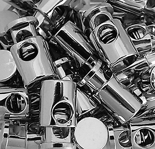 2 Kordelstopper Metall Silber 1 cm x 2 cm 2 Kordelstopper Metall Silber 1 cm x 2 cm von Grosshandel für Schneiderbedarf